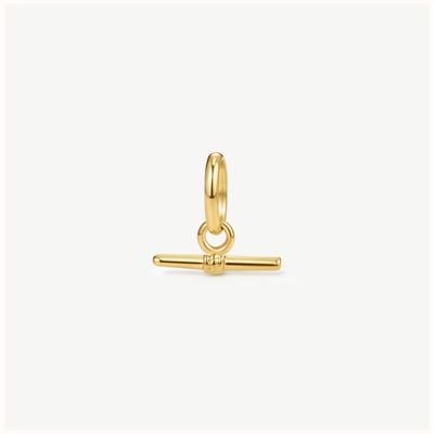 D.LOUISE Gold Tone Mini T Bar Charm Pendant CH-41