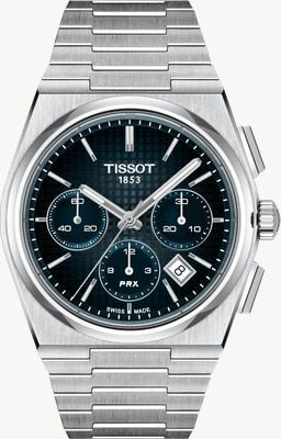 Tissot PRX Automatic Chronograph (42mm) Blue Gradient Dial / Stainless Steel Bracelet T1374271104101