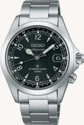 Seiko Prospex Alpinist Automatic ‘Summit Black’ (39.5mm) Black Dial / Stainless Steel Bracelet SPB505J1