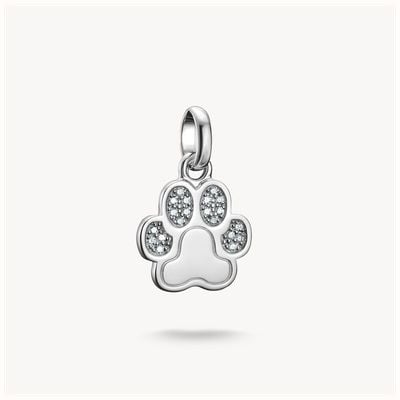 Thomas Sabo Charm pendant paw with stones Connect silver CC1259-051-14