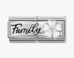 Nomination Classic DETAILED Steel, Enamel, Cubic Zirconia And Sterling Silver Sterling Silver (17_Family With Flower) Charm 330734/17