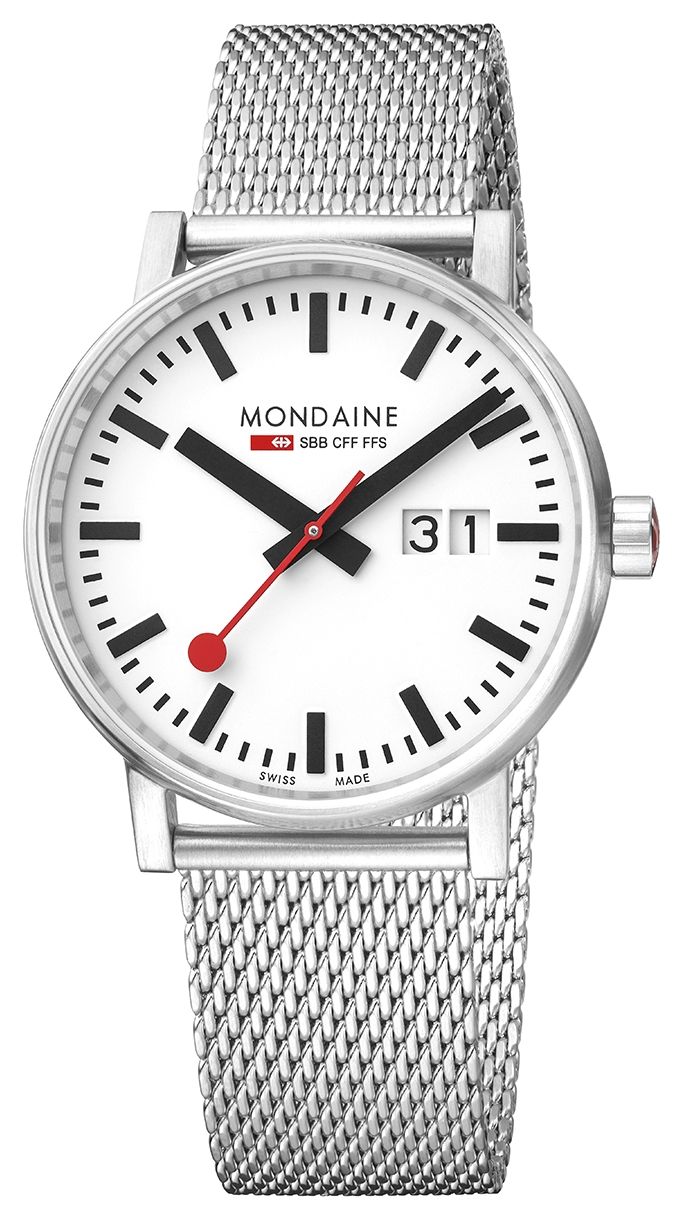 Mondaine MSE.40210.SM Evo2 40mm Sapphire Crystal Stainless Watch