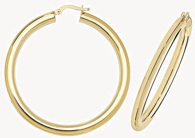 Treasure House 9k Yellow Gold Hoop Earrings 40 mm ER1004-40