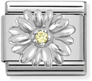 Nomination Composable CL Symbols Stainless Steel Silver 925 And Cubic Zirconia Daisy 330311/13