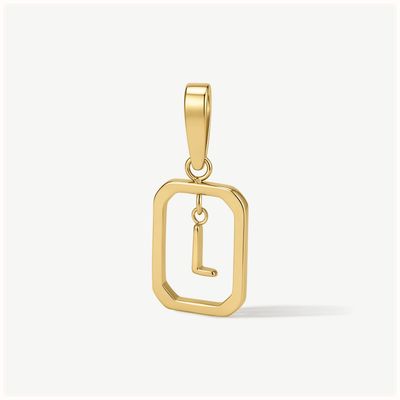 D.LOUISE Gold Tone Floating Initial Pendant - L CH-18-12