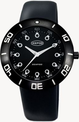 IKEPOD SEAPOD François Automatic S003 (46mm) Black Dial / Black Silicone Strap S003-SI-LB