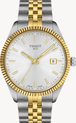 Tissot Ballade Quartz (40mm) Silver Guilloché Dial / Two-Tone Stainless Steel Bracelet T1564102203100