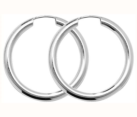 Silver 30mm Sleeper Hoop Earrings G5545-30