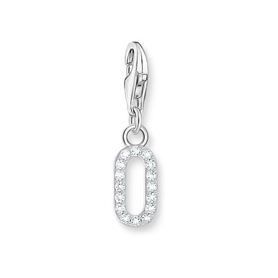 Thomas Sabo 2124-051-21 Silver Charm Pendant Number 0 With Jewellery