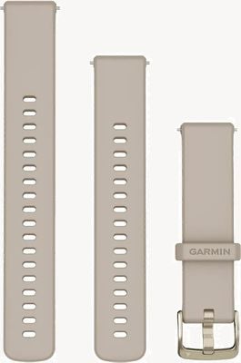 Garmin Quick Release Bands (18mm) French Grey Silicone Soft Gold Hardware 010-13256-02