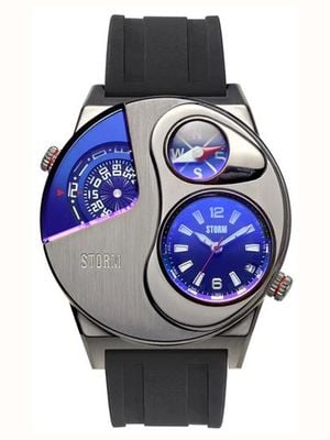 STORM Navitrek Lazer Blue (45mm) Slate and Blue Dial / Black Silicone Strap 47541/B