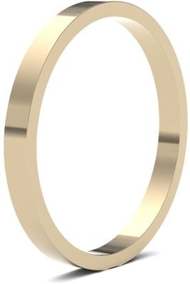 James Moore Wedding Rings | 9ct Yellow Gold | 2mm | Light | Flat | AG_2LLF-9Y