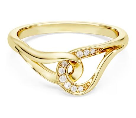 Swarovski 5746012 Classica ring, Round cut, Interlocking, Jewellery