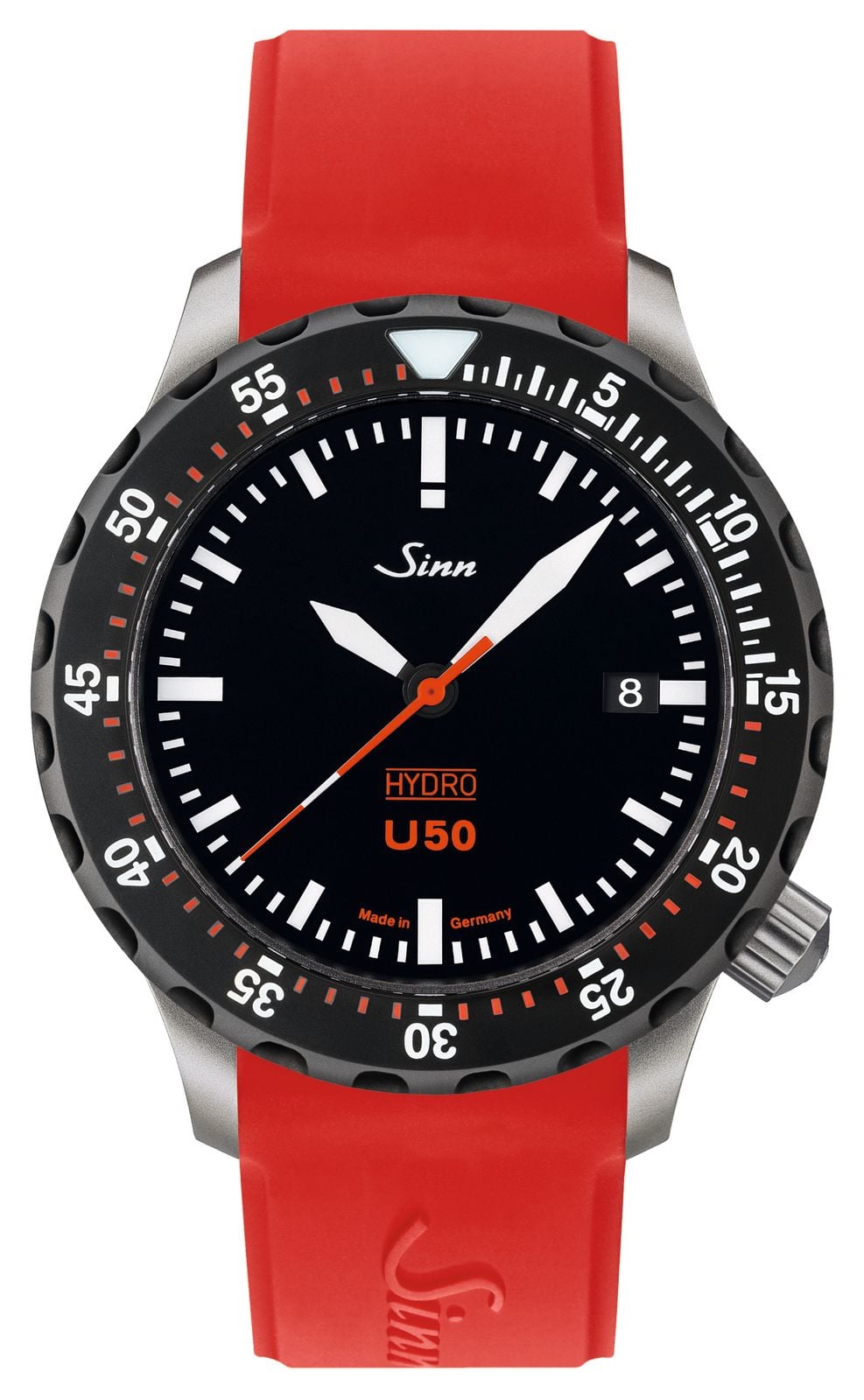 Sinn 1051.050 RED SILICONE U50 HYDRO SDR TEGIMENT 5000m ( Watch
