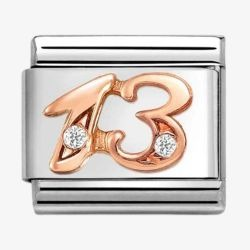 Nomination Classic Number 13 Rose Gold Charm 430315/13