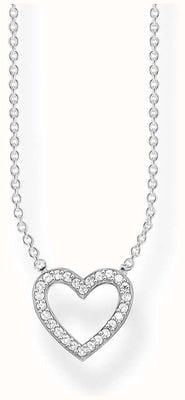 Thomas Sabo | Sterling Silver Open Heart Necklace |Cubic Zirconia | KE1554-051-14-L45V