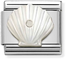 Nomination Classic Shell White Mother of Pearl Sterling Silver & Steel Charm 330509/11