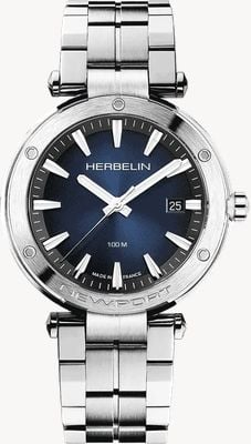 Herbelin Newport Quartz (40.5mm) Blue Dial / Stainless Steel Bracelet 12288B15
