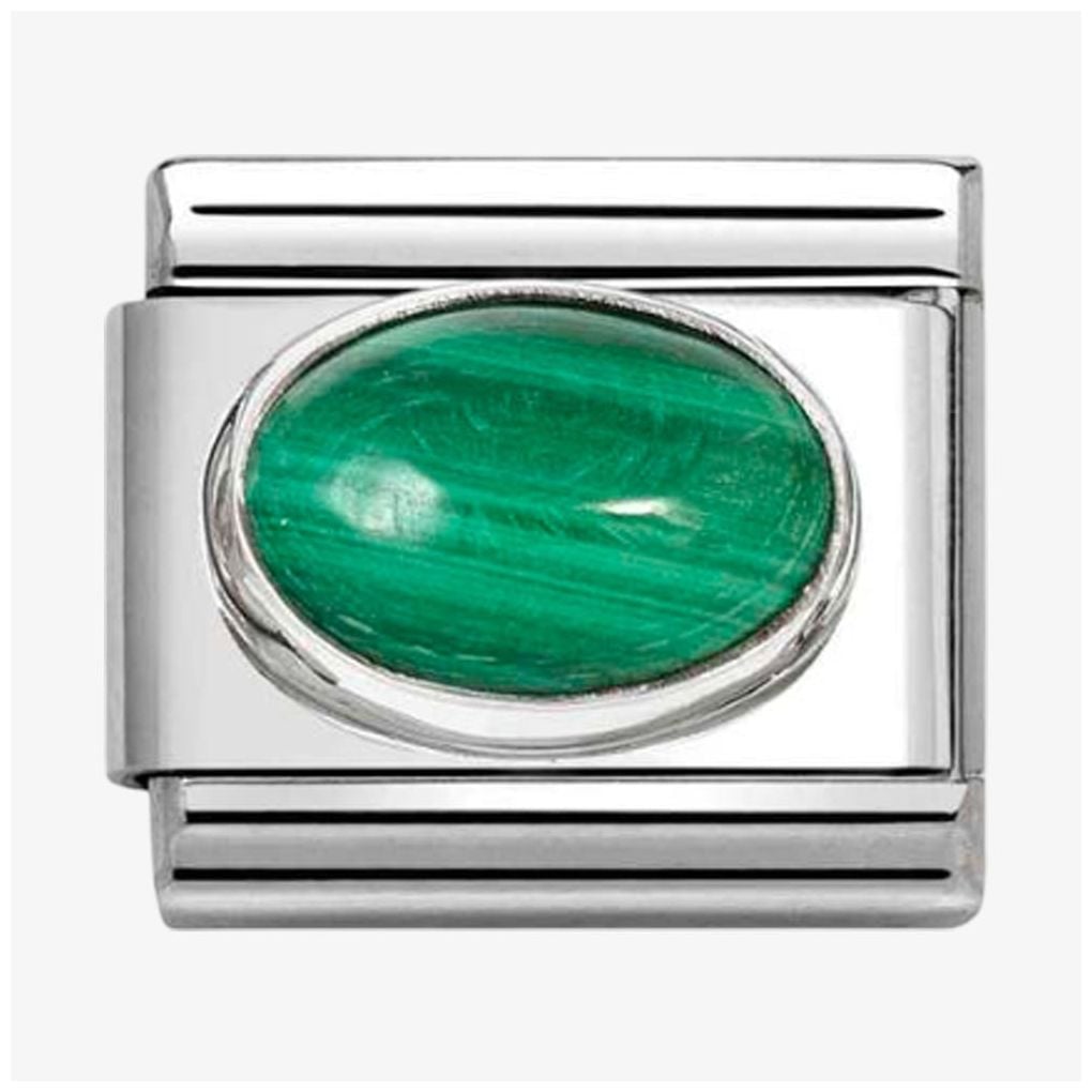 Nomination 330510/48 Classic Malachite Stone Sterling Silver Jewellery