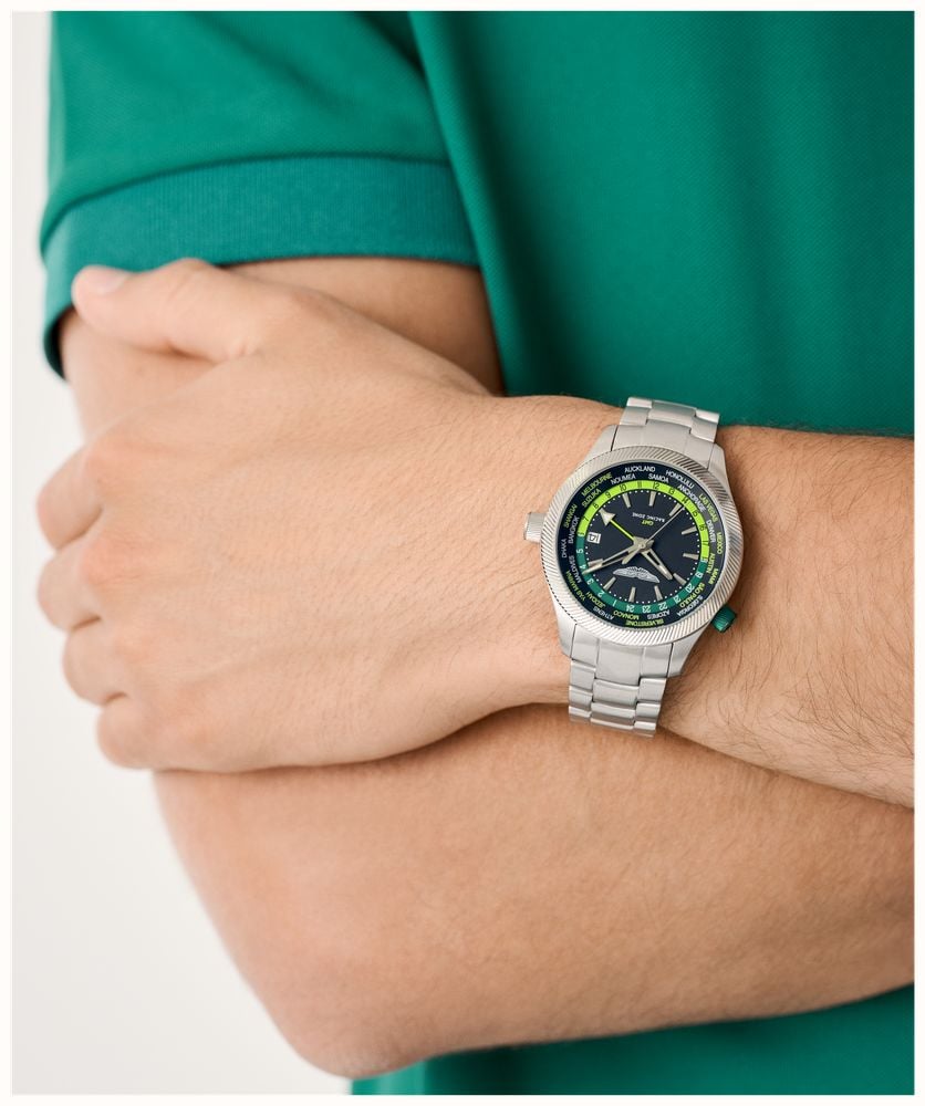 Aston Martin GRZ Icon Quartz Racing Zone GMT (41mm) Podium Green Dial / Steel Bracelet + Silicone Strap MTIZ1F503 - alternate view 7