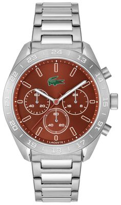 Lacoste Stainless Steel Red Dail Boston Watch 2011535