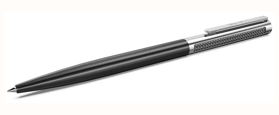 Swarovski Matrix Tennis ballpoint pen, Black lacquered, Chrome plated 5760146