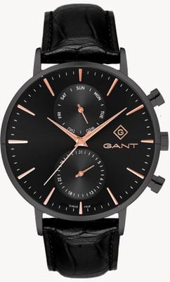 GANT PARK HILL Day-Date II (43.5mm) Black Dial / Black Leather G121016
