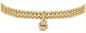 BOSS Jewellery Ladies' Double B Gold Plated Monogram Bead Bracelet 1580869 - alternate view 2