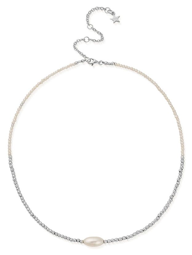 ChloBo SNTPLP Marina Pearl Necklace Sterling Silver Jewellery