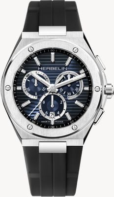 Herbelin Cap Camarat Chrono | Blue Dial | Black Silicone Strap 37645A15CA