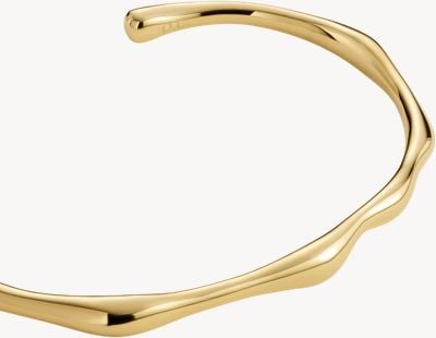 D.LOUISE Bamboo Gold Plated Bangle One Size SKB-12-01