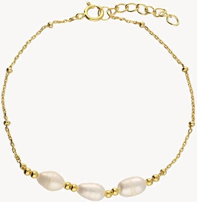 CME Leicester Limited Silver Gold Plate Bead Trio Pearl Blet H4915/Y