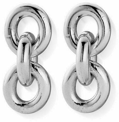 ChloBo Anchor Chain 3 Link Sterling Silver Earrings CC-S-ER-7-S1