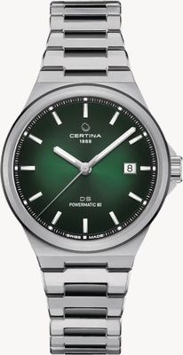 Certina DS-7 POWERMATIC 80 (39mm) Green Dial / Stainless Steel Bracelet C0434072209100