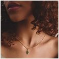 Thomas Sabo Thomas Sabo Gold-Toned Metal & Green Nanocrystal Cross Pendant CC1206-M01-6 - alternate view 3