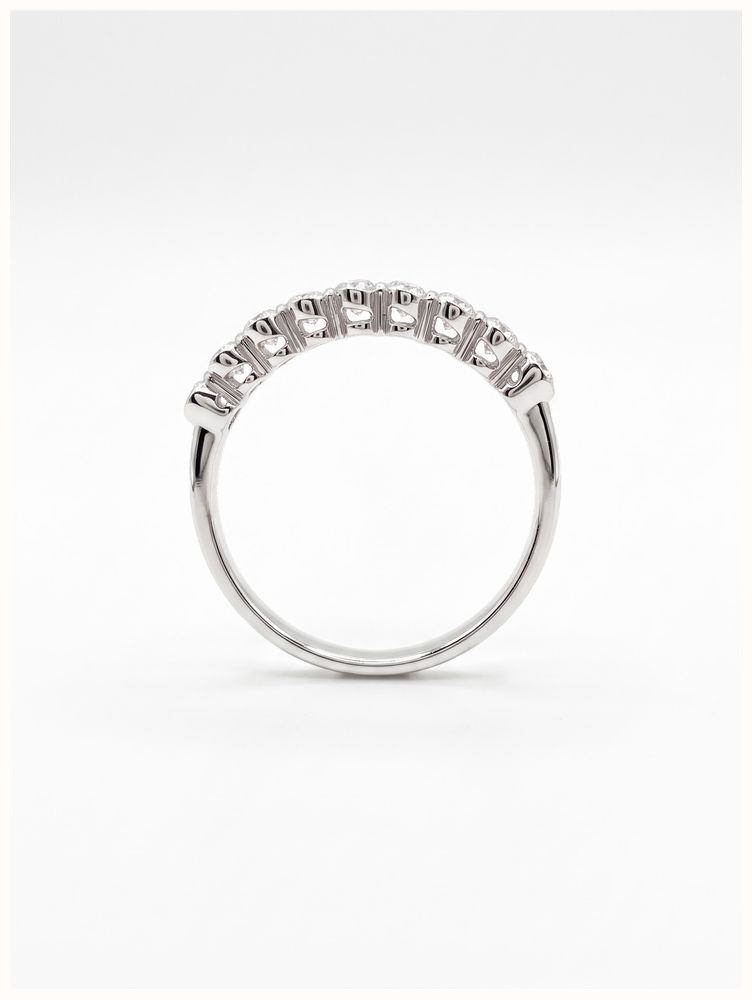 James Moore & Co 0.20ct Round Brilliant Natural Diamond 18ct White Gold Half Eternity Ring J49913 - alternate view 3
