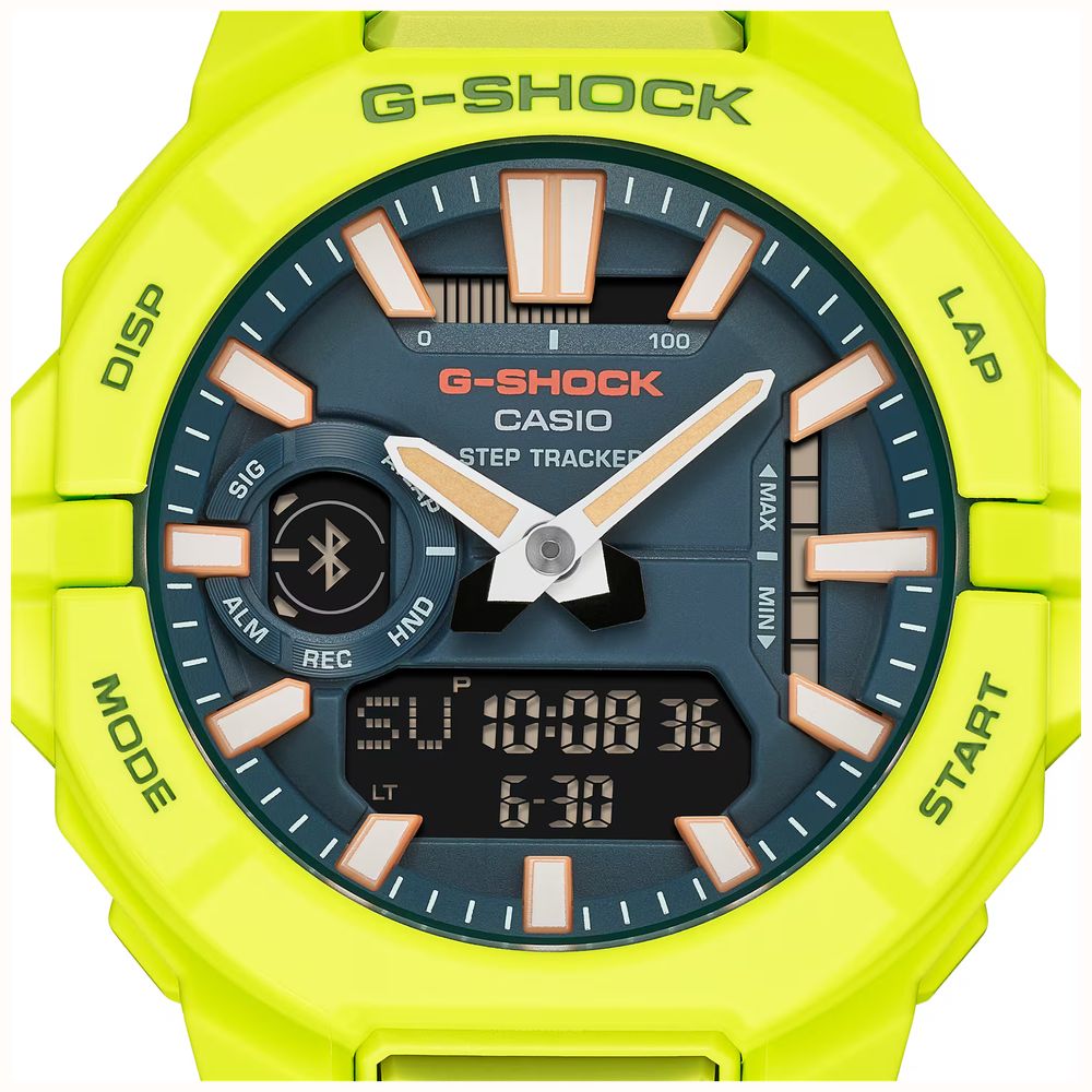 Casio G-SHOCK GBA-950 Series Step Tracker (43.9mm) Dark Blue Dial / Lime Green Resin Band GBA-950-9A3ER - alternate view 6