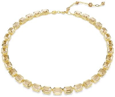Swarovski Millenia Necklace - Octagon Cut, Yellow Gold-Tone Plated 5718674