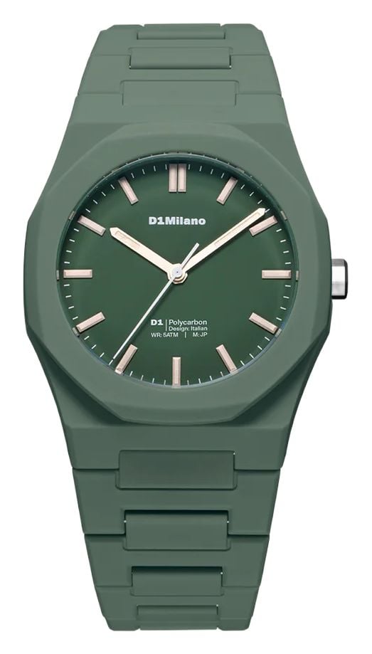 D1 Milano PCBJ42 Polycarbon Green Legacy (40.5mm) Green Dial Watch