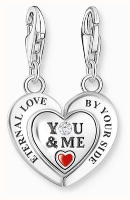 Thomas Sabo Heart-Shaped You & Me Sterling Silver Charm 2108-691-21