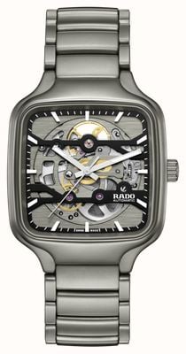 RADO True Square Skeleton Automatic (38mm) Skeleton Dial / Matt Plasma Grey High-Tech Ceramic Bracelet R27196152