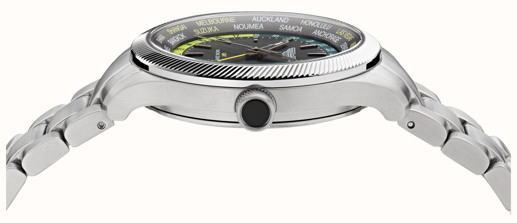 Aston Martin GRZ Icon Quartz Racing Zone GMT (41mm) Podium Green Dial / Steel Bracelet + Silicone Strap MTIZ1F503 - alternate view 4