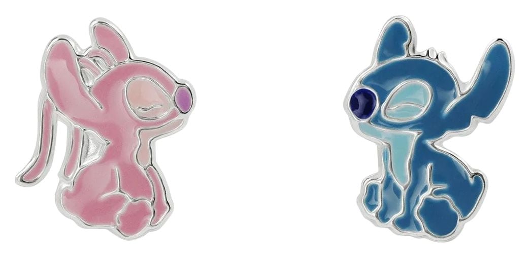 Disney E906653SL.PH Sterling Silver Stitch & Angel Stud Jewellery