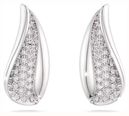 Swarovski Swarovski Classica drop earrings, Round cut, White, Sterling silver 5745016