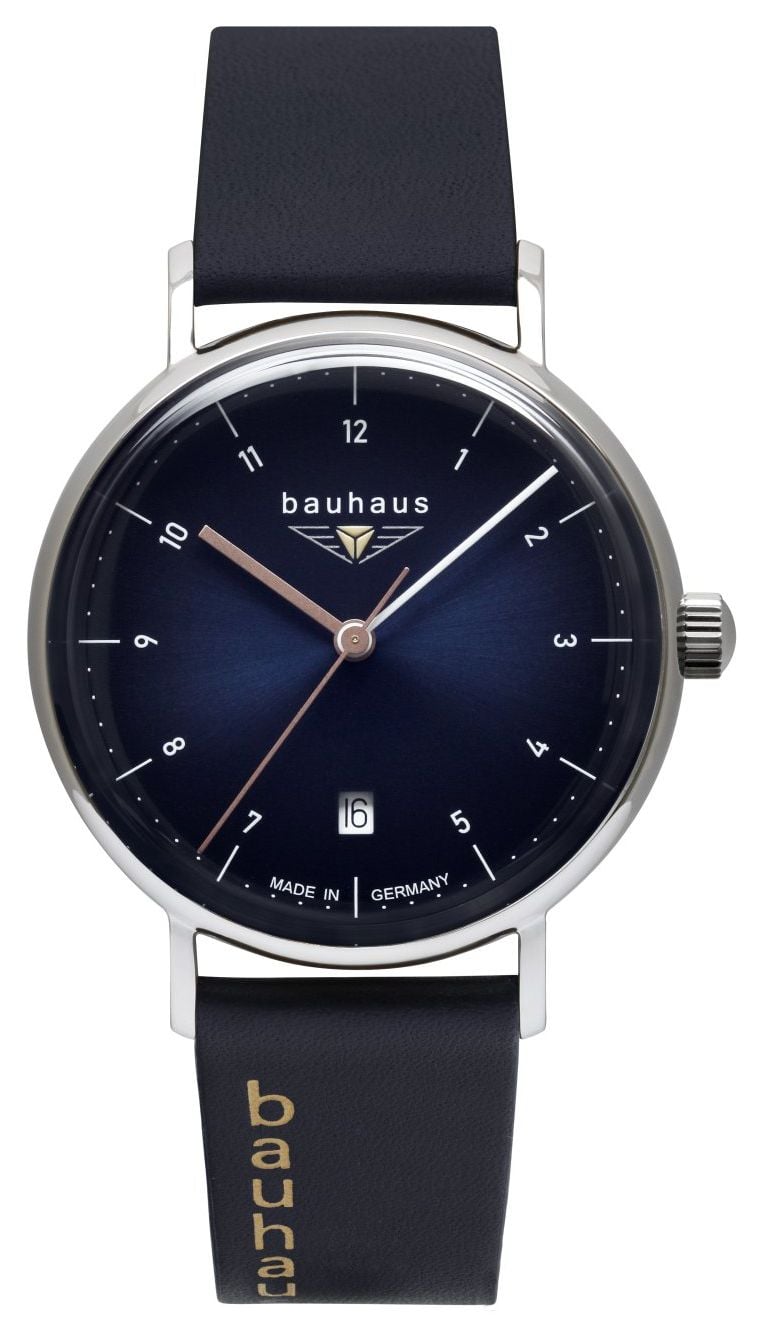 Bauhaus 21413 Classic Quartz (36mm) Night Blue Dial / Blue Watch