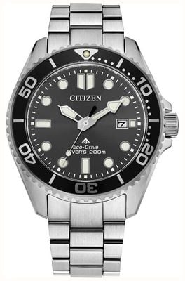 Citizen Eco-Drive Promaster Diver (41mm) Black Dial / Stainless Steel Bracelet BN0261-51E