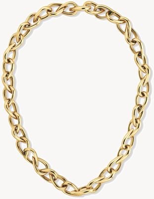 Calvin Klein SCULPTURED DROPS Gold-Plated Chunky Chain Necklace 35000954
