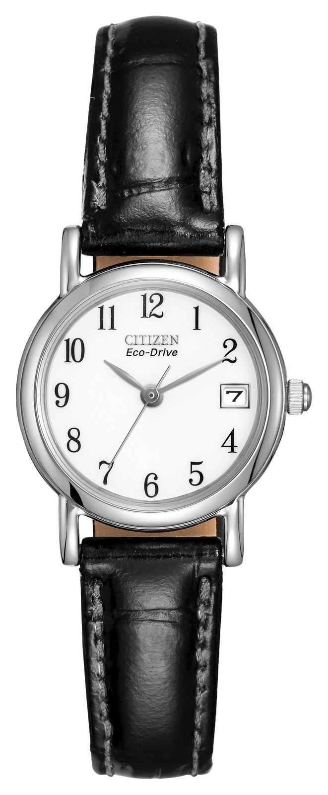 Citizen EW1270-06A Women’s White Dial Black Leather Strap Watch