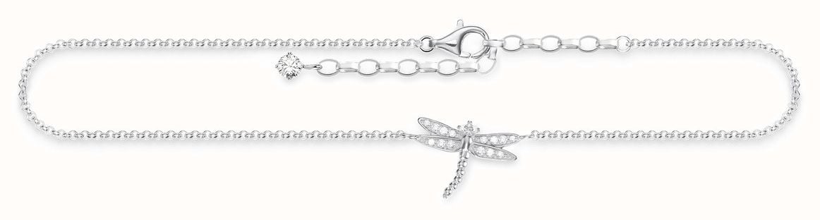 Thomas Sabo Dragonfly Anklet 925 Sterling Silver/ Zirconia White 22-27cm AK0010-051-14-L27V