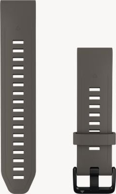 Garmin QuickFit Bands (20mm) Pebble Grey Silicone with Black Hardware - Strap Only 010-14558-00